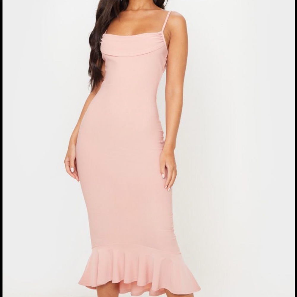 Pretty Little Thing dusty pink dress